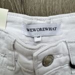 We Wore What White High Rise Denim Shorts Women’s 26 NWT Flare Bell Stretch Photo 1
