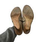 Manolo Blahnik  size 37 US 7 Taupe Peep Toe Booties ankle heeled leather Photo 6