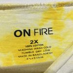 On Fire Yellow‎ and White Graphic T-Shirt Women’s 2X Photo 1