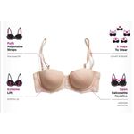 Maidenform Multiway Black Lace Push-Up Strapless Bra Size 36DD Photo 2