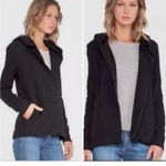 James Perse  Asymmetrical Zip Black Hoodie size 1 Photo 1