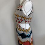 ZARA  Trafulac Dress Woman’s Sz M Colorful Geometric Tribal Print Cut Outs Beach Photo 3