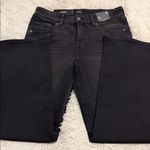 EXPRESS  Mide Rise Black Wash Bootcut Jeans Photo 3