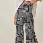 Reformation Sorrenti Wide Leg Newspaper Print Zine Preppy Chic Pants 4 Photo 1