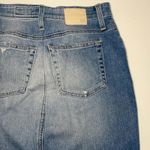 AG Adriano Goldschmied The Erin Blue Denim Pencil Skirt Distressed Raw Hem 26 Photo 8