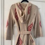 Anthropologie  Lilka Hooded Tie Front Long Line Sweater Size Small Photo 6