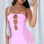 White Fox Boutique NWT White Fox Women.s Pink Attention Seeker Mini Dress Onesize bodycon Photo 0