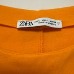 ZARA  Orange Fitted Mini‎ Dress Size Large Photo 4