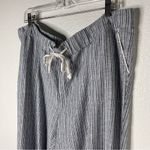 Caslon  Size 1x Lightweight Beach Summer Pants Vacation Striped White Blue Photo 3