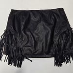 superdown  Riley Faux Leather Skirt in Black Photo 9