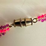 Pink and purple beaded V necklace Photo 7