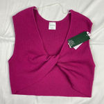 Wild Fable Plum Purple Sleeveless Cropped Knit Top NWT Size M Photo 0
