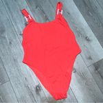 Aerie  Crinkle Birthday Scoop Cheekiest One Piece Swimsuit Red XXL NWOT Photo 2