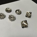 Lot Of 3 Silver Tone Clip On Earrings Mix Photo 10