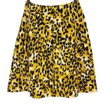 St. John Yellow Black Leopard Print Silk Blend Skirt A-Line Women’s Size 4 Photo 2