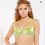 Savage X Fenty Perfect Poppies Lace Bralette in Seashell Blue women’s size large Yellow Photo 7