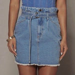 JLUXLABEL  Belted Denim Cargo Mini Skirt Size S Small NWT!! Photo 0