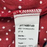 SheIn Curve Womens Skirt 1XL Red White Polka Dot A Line Holiday Christmas Pleats Photo 12