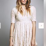 Free People  Mountain Laurel Lace Bohemian Dress In Almond Size 6 Photo 0