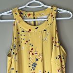 Charter Club  Yellow / Navy Blue Floral Halter Tank Top Size 1X Photo 4
