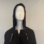 Claudie Pierlot Women's Black Hooded Peacoat Size M Photo 3