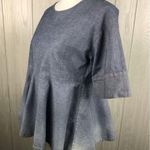 AG Adriano Goldschmied Anthropologie Adriano Goldschmeid denim peplum ombré top Photo 3