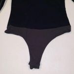 Lulus Positively Plush Black Velvet Notch Neck Thong Bodysuit Women's SMALL NWT Photo 5
