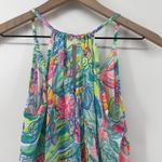 Lilly Pulitzer Lacy Tank Top Surf Gypsea Women XS Keyhole Back Tropical Floral Photo 3
