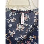 Xhilaration Sheer Floral Fringe Full Zip Top Size XS Tassels Boho Western Cowgirl Hippie Photo 4