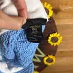 Obermeyer Knit Wool Visor Hat Cap Slouch Baby Blue Fleece Lined One Size Photo 5