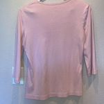 Van Heusen Women’s Pink Cotton Eyelet Ruffle 3/4 Sleeves Size Medium Photo 6