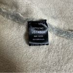 POL Oversized Gray Open Front Cardigan w/ Green & Red Stripe Trim Sz Medium Photo 9