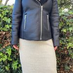 Mauritius Alexia Faux leather shearling biker jacket with zipper detail hood S Photo 12