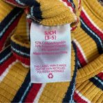 No Boundaries Juniors Mustard Yellow Ribbed Short Sleeve Striped Scoop Neck Top Photo 9