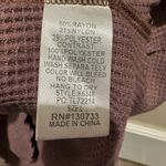 Umgee L Mauve Waffle Knit Oversized Ruffle Hem Top Photo 9