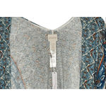 Chico's Womens Camp Size Small Blue Multi Floral Cotton Blend Drape Photo 1