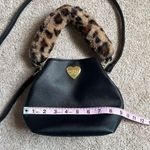 Betsey Johnson Luv Betsey Vegan Leather Small Black Crossbody Bucket Bag Photo 1