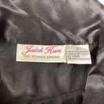 Judith Hart Short Satin Robe Black Photo 5