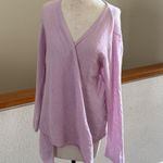 Minnie Rose  Soft Blush almost lavender knit cashmere open cardigan size large Photo 0