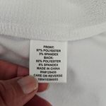 Elle White Scalloped Mixed Media Sleeveless Tank Size Medium Photo 7