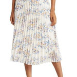Vince Camuto Ladies Detailed Pull On Pleated Midi Skirt ivory/lavender/blue XXL Photo 0