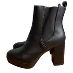 MIA  Platform Chunky Heel Ankle Boots 7.5 Black Faux Leather Goth Whimsygoth NEW Photo 0