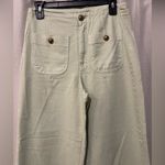 ZARA Light Green Denim High-Waisted
Cropped Wide-Leg Jeans Size 4 Photo 4