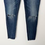 7 For All Mankind [] Gwenevere Dark Wash Mid Rise Ripped Knee Skinny Jeans Sz 29 Photo 6