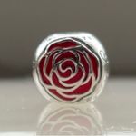 Pandora  Disney’s Sterling Silver Belle’s Enchanted Rose Charm. Photo 3