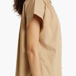 Citizens of Humanity Penny Gathered Button Up Cotton Poplin Blouse Photo 2