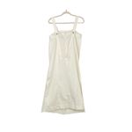 Madewell  Womens White Linen-Cotton Princess Seamed Square Neck Midi Dress Size M Photo 2