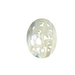 Carved Mother of Pearl Palm Tree Pendant | Vintage Beach Shell Charm Photo 1