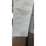 ZARA Faux Leather Legging Pants High Rise Cream White Skinny Zip Hem Sz Small Photo 1