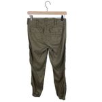 Level 99 Izzy Patch Pocket Cuff Pants Mid Rise Cropped Linen Blend Green Size 24 Photo 1